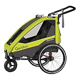QERIDOO Sportrex1 Limited Edition Lime Green Fahrradanhänger